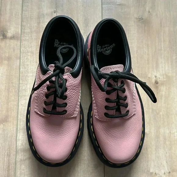NEW Dr. Martens 8053 Quad Leather Platform Pink/Peach Women’s Sz 5 Men’s 4 - Picture 3 of 9
